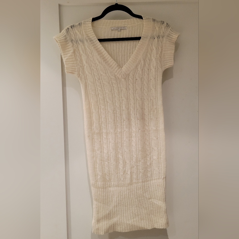 Urban Behavior Cream Cable Knit Sweater Dress